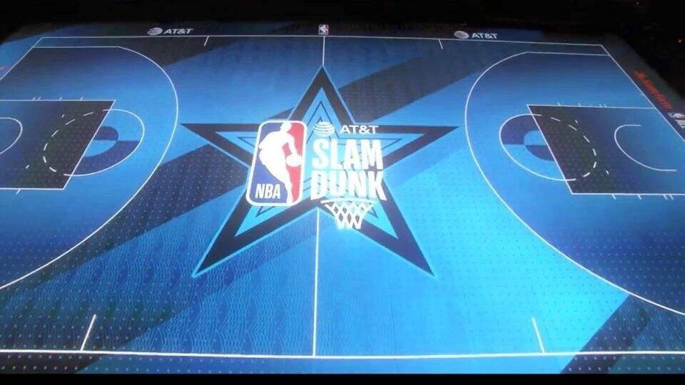 NBA全明星赛首次接纳LED地板屏，尊龙凯时至真显示闪灼篮球盛宴